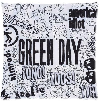 Generic Green Day Decorative Cushion Cover Sofa Throw Pillowcas Custom Zippered Pillow Case 16"x16"(two sides)Number-2