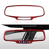 Car Rear View Mirror Sticker Carbon Fiber Interior