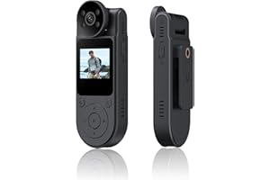 TKIPLAY Mini Body Cameras with Audio and Video Recording, HD 1080P Bodycam, Portable Body Cam, Wearable Clip on Camera, Small Police Body Camera, with Night Vision 1400mAh Battery for Personal Vlogging