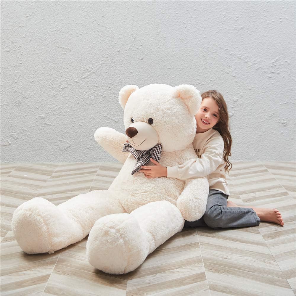 MorisMos Giant Teddy Bear Stuffed Animals Plush Toy White Teddy Bear for Girlfriend Kids: Toys & Games
