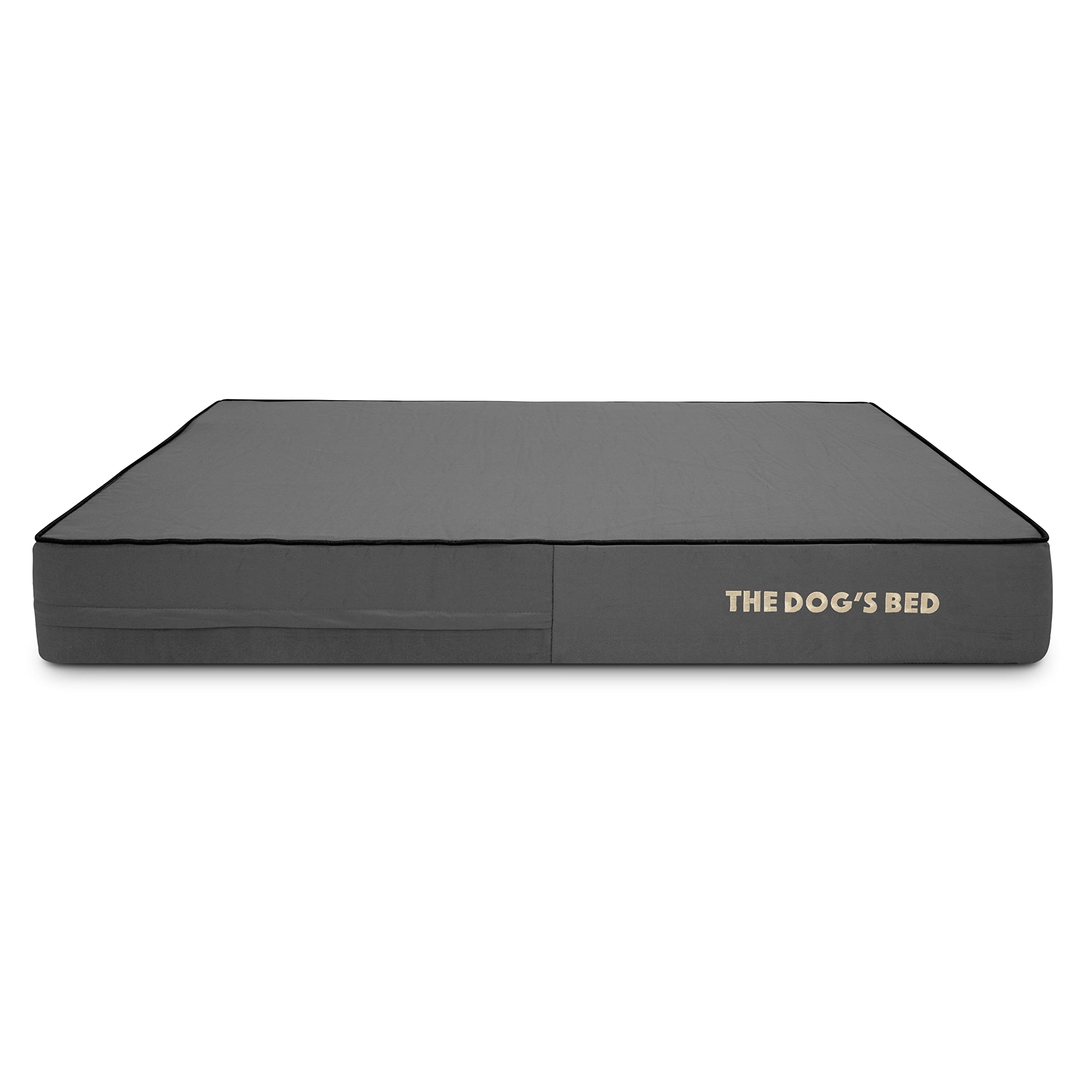 The Dog’s Bed Cover – Replacement Cover, Grey with Black Trim, Large, 15cm