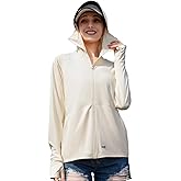 Sun Hoodie UV Protection - Comfy UPF 99+ Sun Jacket w/Long Sleeve, Zipper, Pocket for Hiking, Running, Cycling