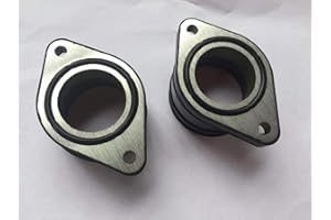 SHIBEIPARTS Carburetor Intake Manifold Boot Holder Compatible for Honda CB400 CM400A CM400C CM400E CM400T Hawk 400 Replace#16211-413-000 (2Pcs)