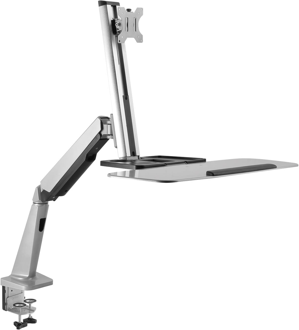 DIGITUS Monitor Brackets Holders with Gas Lift silver Silver