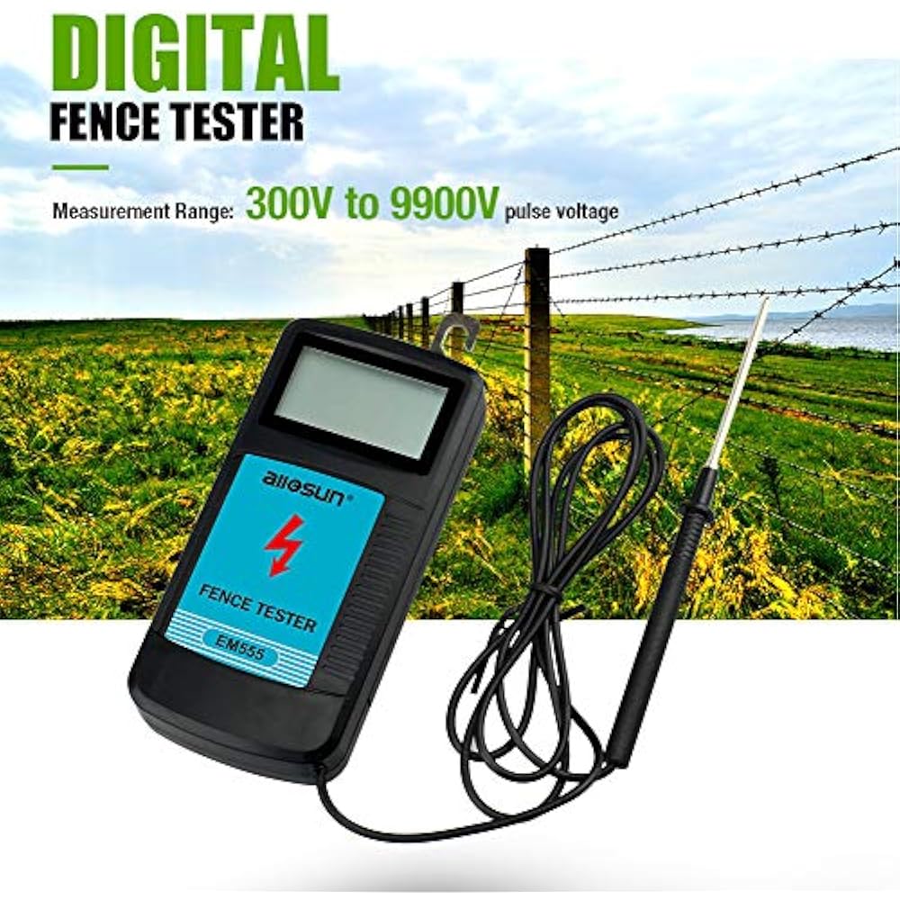 Digital Electrical Fence Tester High Voltage 3009900V Gardening Tools