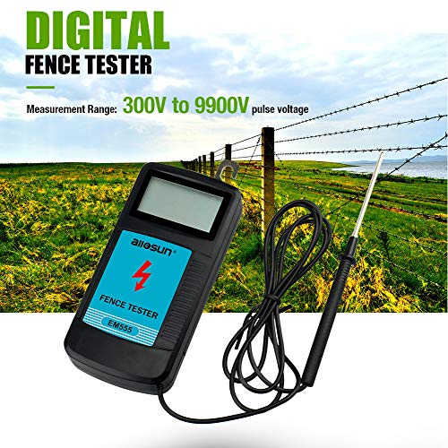 allsun Digital Electrical Fence Voltage Tester Electric Fence Fault Finder High Voltage 300