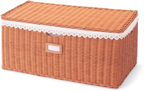 Amazon ベルメゾン かご バスケット 収納ケース ボックス フタ付き ラタン ｄ 奥行30cm かご バスケット オンライン通販