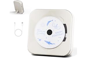 Yintiny Off White Audio CD Player with Speakers for Home Decor (CD909)