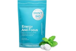 NONLNON Energy Caffeine Mints,Sugar Free with L-theanine + Natural Caffeine,Peppermint Flavor F