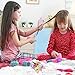 BBTO 6 Pieces Unicorn Shape Cheer Hair Bows Colorful Elastic Headband Grosgrain Bows for Girls, 7 Inch