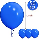 HYKJNBW Royal Blue Balloons 50 Pack 12in Matte Latex Party Decorations view 2