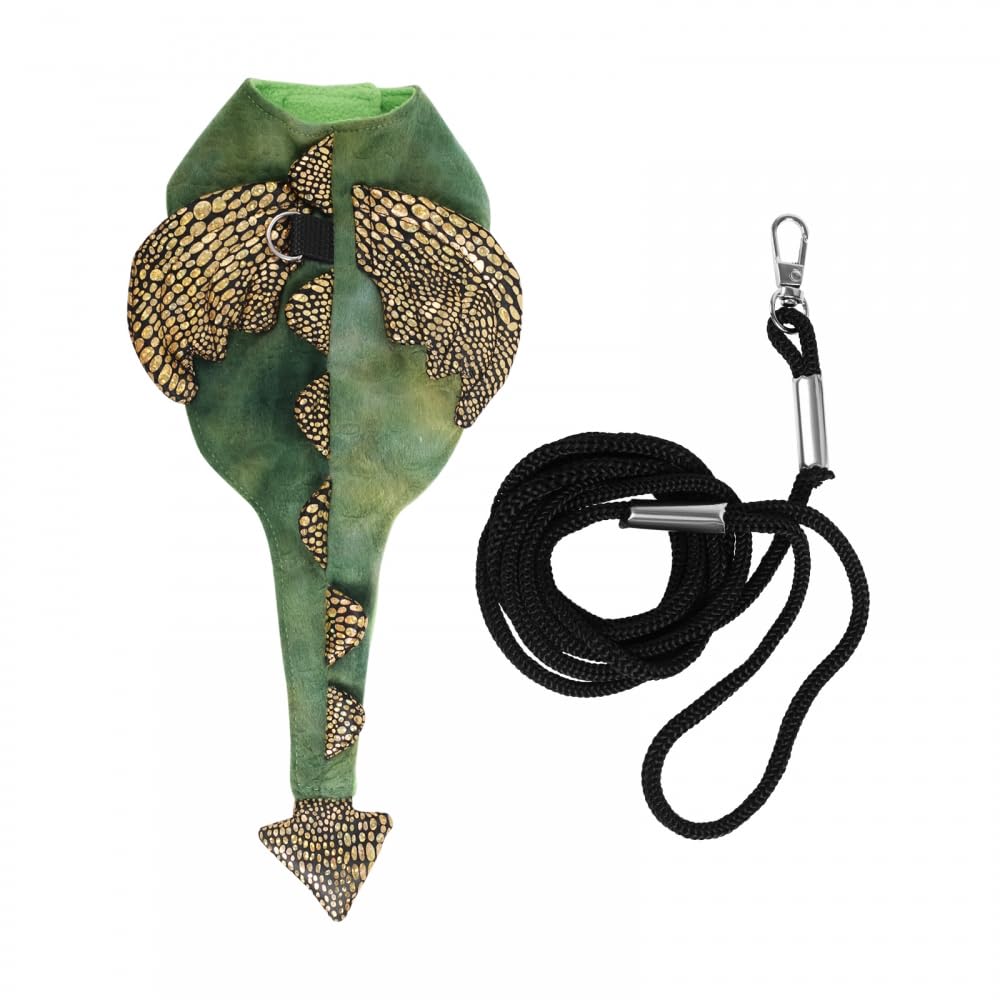 Bearded Dragon Harness Leash Set, Adjustable Lizard Vest with 1.8m Lead Cute Wing Reptile Traction Belt for Amphibians Small Pets