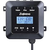 Zuomeng Walk-in Cooler Controller for Window AC Unit, Adjustable 33&deg;F&ndash;65&deg;F Temperature Control for Meat, Produce, Flowers and Beverages Storage