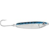 Luhr Jensen Crippled Herring Nickel/Neon Back, Chrome/Blue, 1 1/2 oz (4751-112-0306)