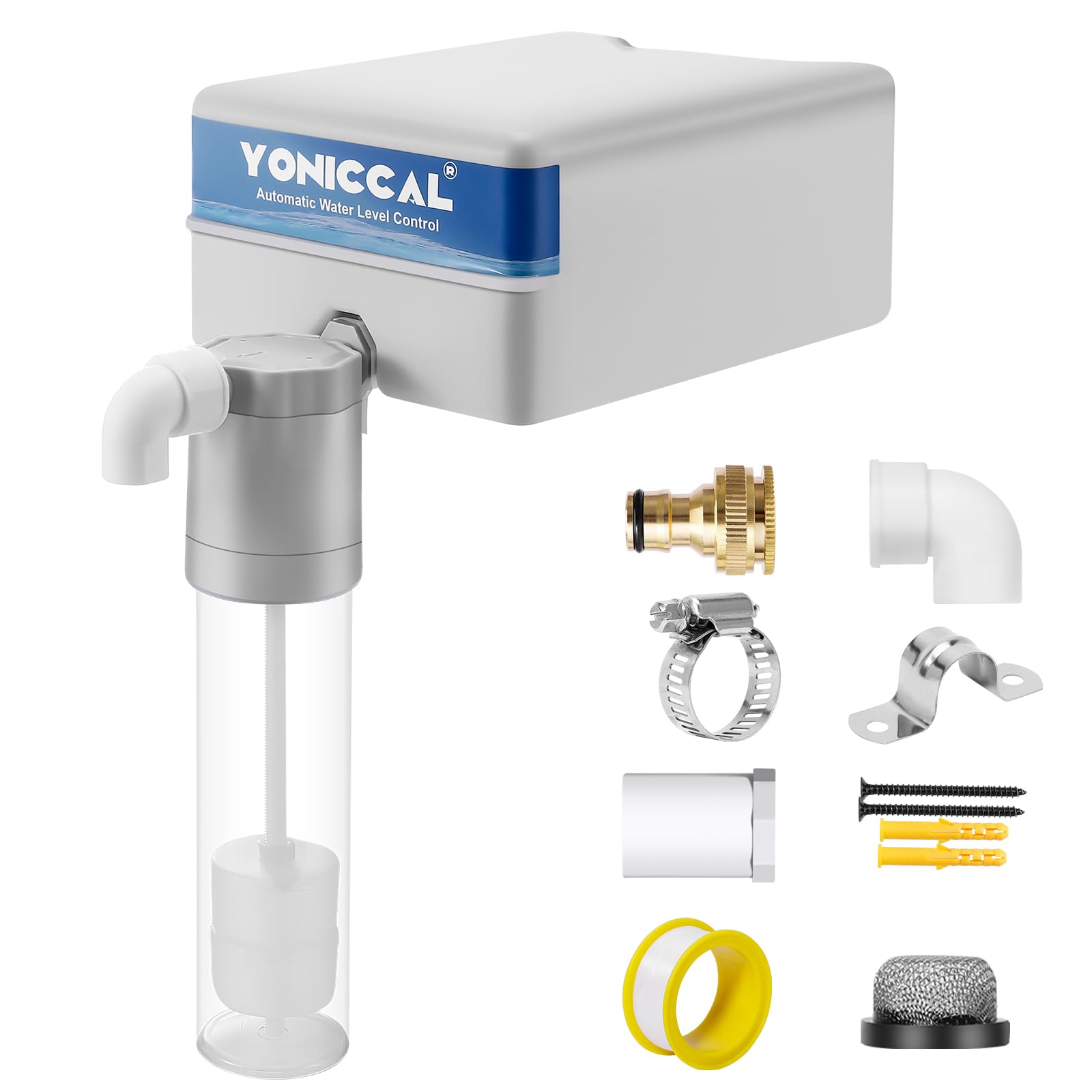 Photo 1 of Yoniccal Pool Filler Automatic Pool Fill Water Leveler auto Filler Water Level Control (3/4'' White with Grey Box)