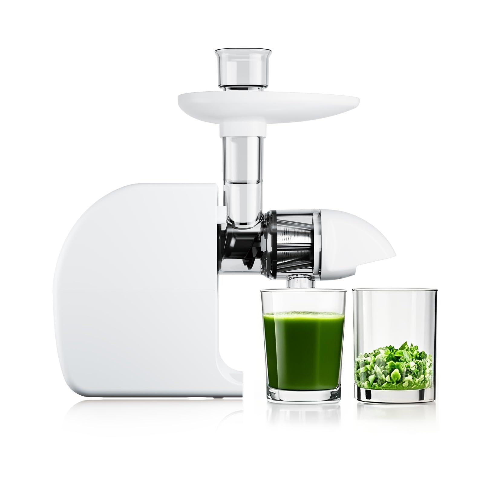 Photo 1 of MegaWise Cold Press Slow Masticating Juicer – Quiet Cold Press Technology, Dual-Speed Modes, High-Yield Fruit & Vegetable Extractor, Quick-Clean Parts, White