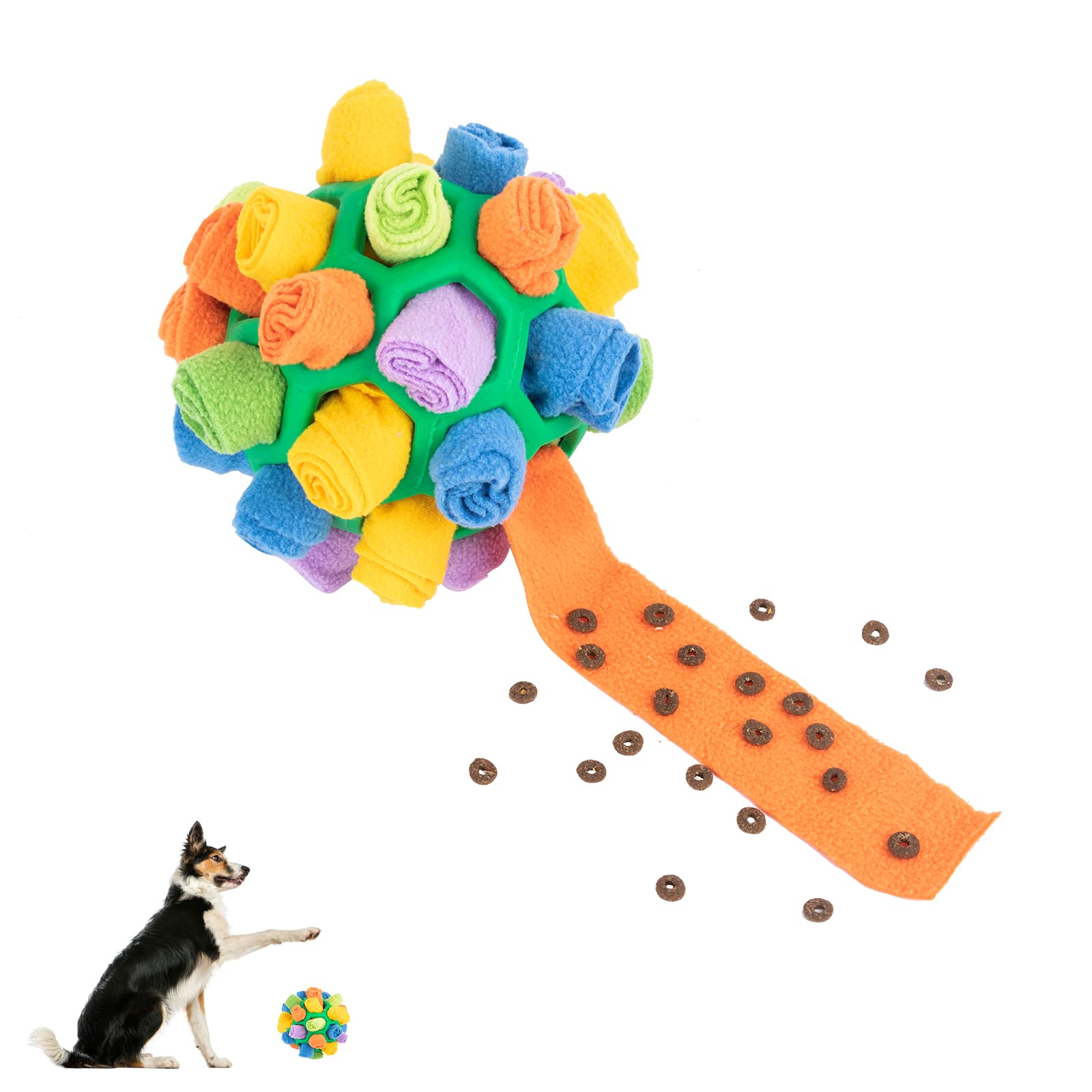 Jodsen Snuffle Mat for Dogs,Interactive Dog Toys Ball,Dog Puzzle Toy,Dog Feeding Mats,Foraging Mat,Snuffle Ball Dogs Sniffing Mat,Natural Foraging Skill,Dog Stimulation Toy Small Medium Pet,Green