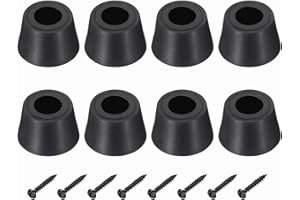 MECCANIXITY Rubber Speaker Isolation Feet,0.91" Black Anti-Vibration Base Pad with Screws Amplifier Stand Feet Mat for Electr