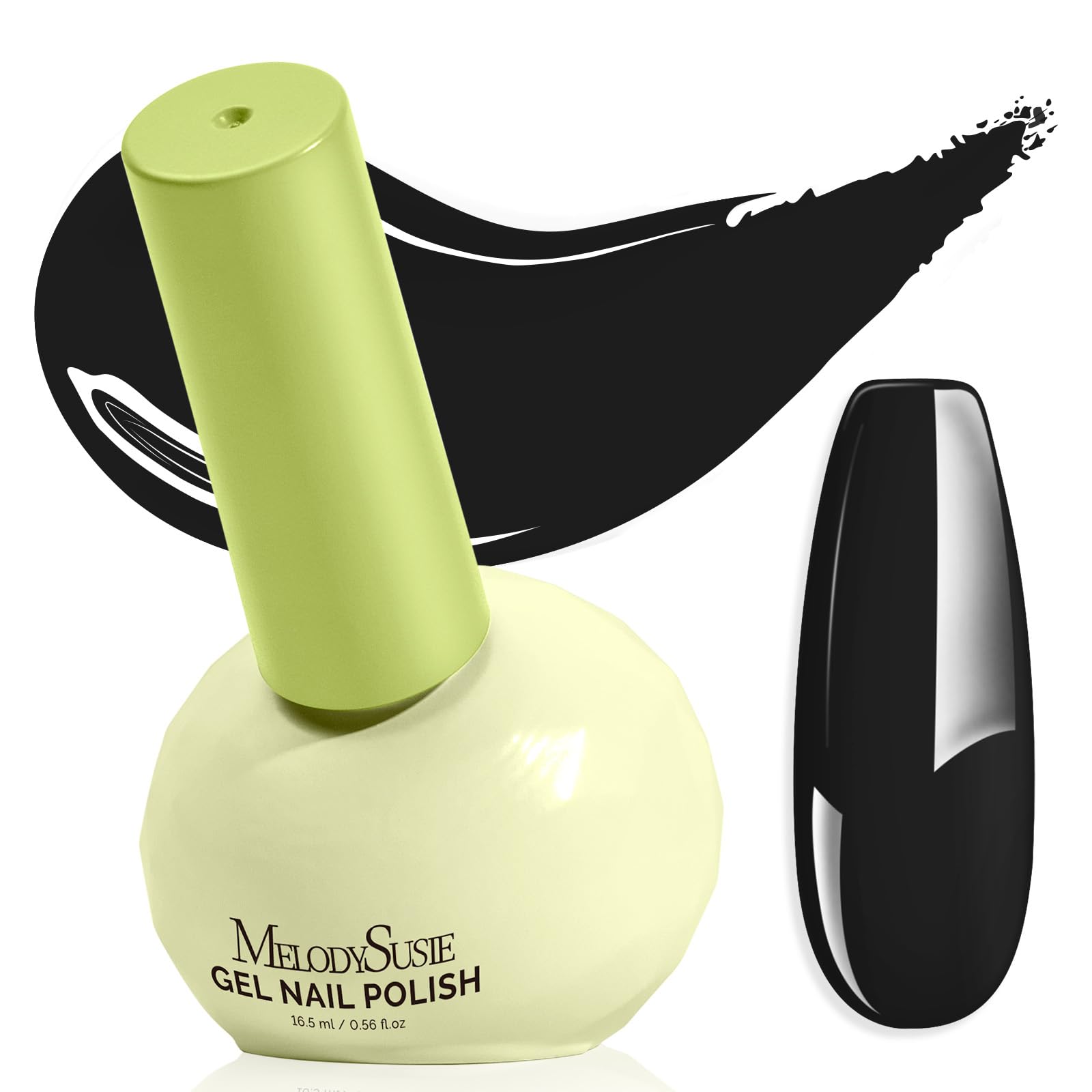 MelodySusie 16.5ml TPO & HEMA Free Highly Pigmented Black Gel Nail Polish