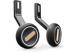 Empathech Training Wheels for 16 inch Bike, Safety Max—High-Strength Steel with Anti-Tip Design, Long-Lasting Light Up Bicycle Training Wheels for Kids Bike, Fits 16'' Single-Speed Only, Black