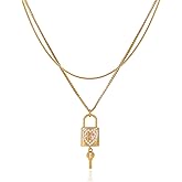 Wellike Necklaces for Women Gold Necklace for Women Initial Necklaces Custom 2pcs Layered Necklaces 18K Gold Jewelry Dainty Necklace Stainless Steel Chain Choker Necklace for Women