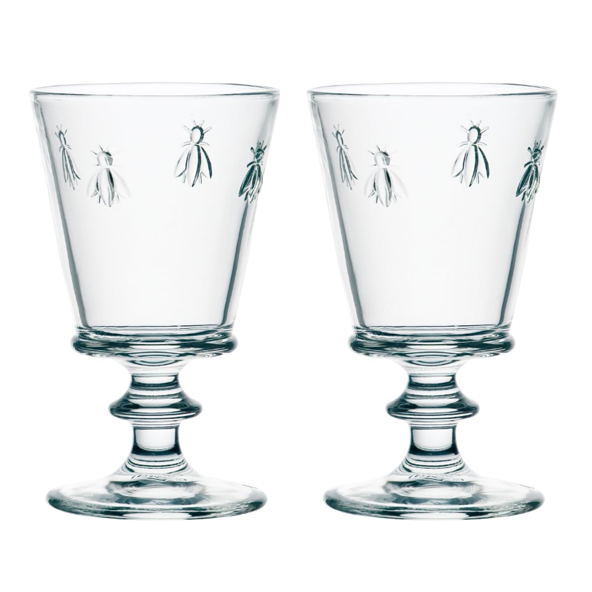 La Rochere Bee Motif Stemmed Wine Glass, Set of 2, 350ml
