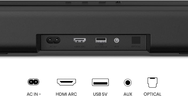 HS1000 - Barra de som 2.0, 120W, Dolby Audio, DTS Virtual:X, Modo TV, EZPlay, Bluetooth 5.3, eARC