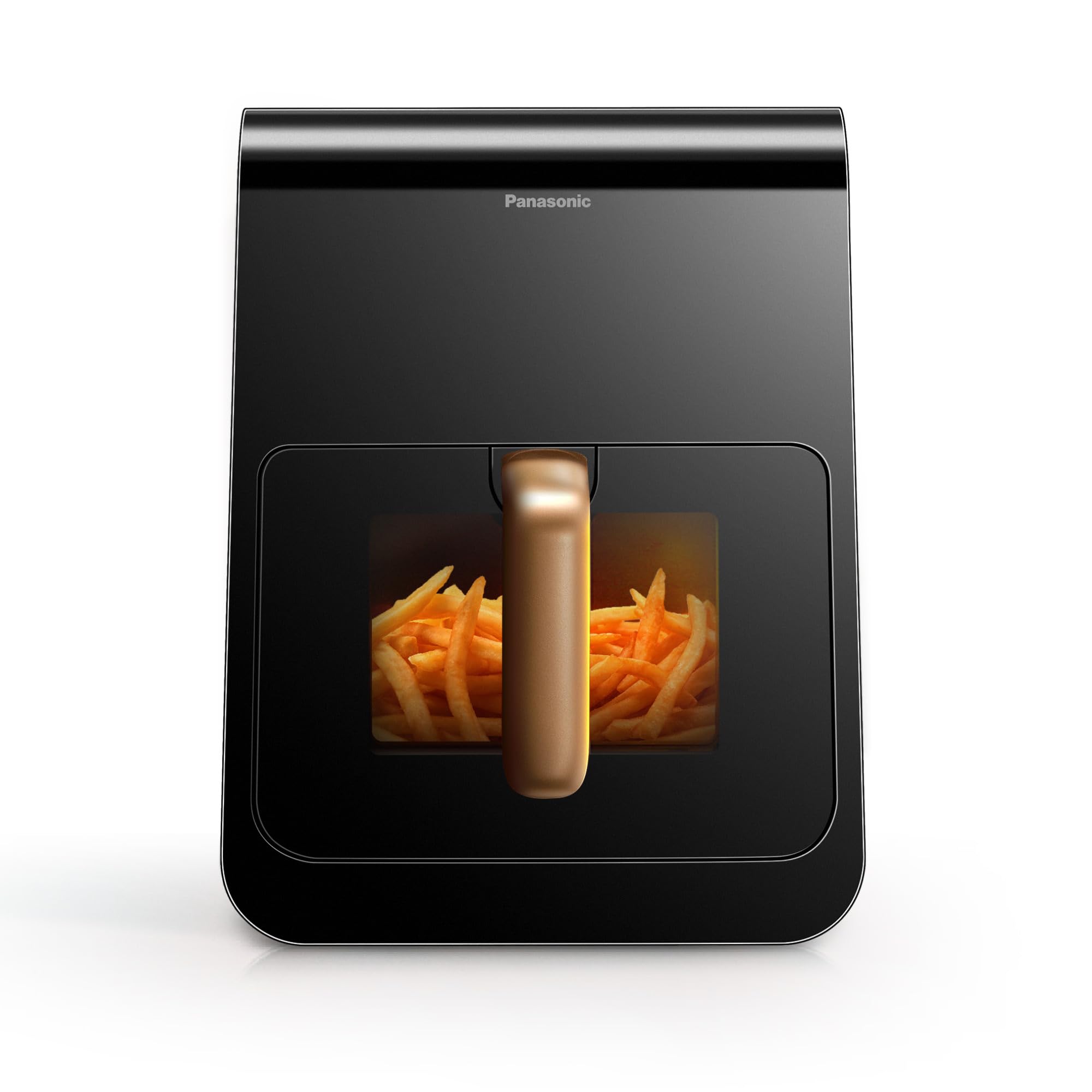 Panasonic NF-CC600AXE Air Fryer mit Sichtfenster, 6 l, 80–200 °C, digitaler Timer & LCD-Display, sanfte Dampfzugabe, 11 Voreinstellungen, einfache Reinigung, Schwarz mit Griff in Roségold 4