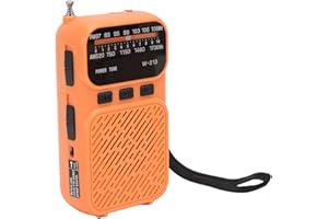 VELATEMOR Pocket Radio with AM FM 2000mAh Rechargeable Radio, Bluetooth 5.3, 3.5mm Earphone Jack, Flashlight, Built in Small 
