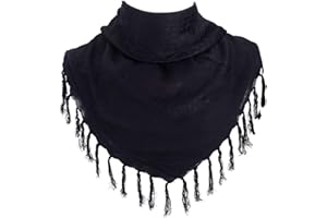 FFNIU Cotton Scarf Military Shemagh Arab Tactical Desert Keffiyeh Thickened Head Neck Scarf Wrap for Women and Men 43"x43"
