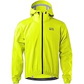 ROCKBROS Reflective Cycling Rain Jacket for Men Cycling Bike Rain Jacket Waterproof Windbreaker Biking Hiking Running