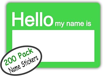 Amazon Com Smar 2 X 3 Inch Hello My Name Is Stickers Name Labels Kids My Name Is Labels 0 Pcs Office Products