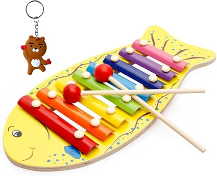 Amazon.com: Bebé xilófono musical Juguetes, instrumento Musical para bebés niños bebés, regalo perfecto para los niños con 8 notas de metal y 2 mazos de madera: Toys \u0026 Games
