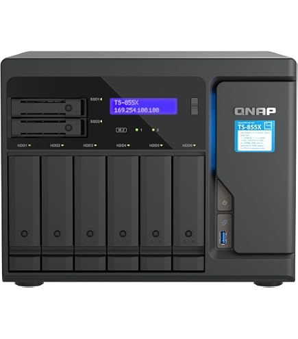 Amazon.com: QNAP TS-h973AX-32G 9-Bay QuTS Hero NAS with 10GbE/2.5