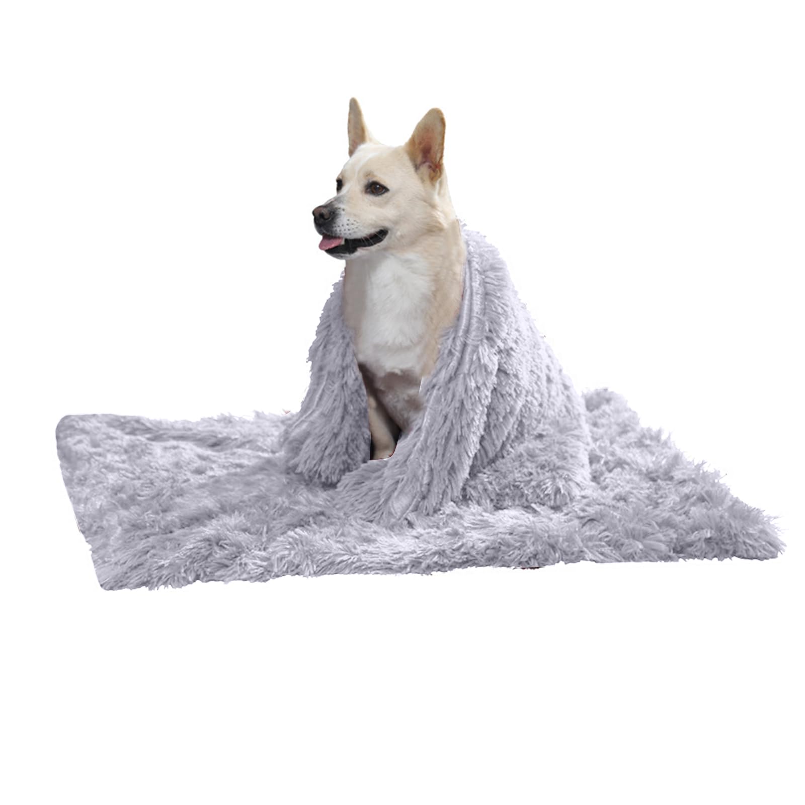PETCUTE Dog Blanket, Super Soft Warm Fluffy Pet blanket, Shaggy Faux Fur Pet Snuggle Blanket,Washable Sleep Bed Mat for Small Medium Large Dogs and Cats,Available All Seasons