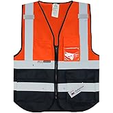 Salzmann Multi-Pocket Safety Vest - Reflective High Visibility Vest - Made with 3M Reflective Material