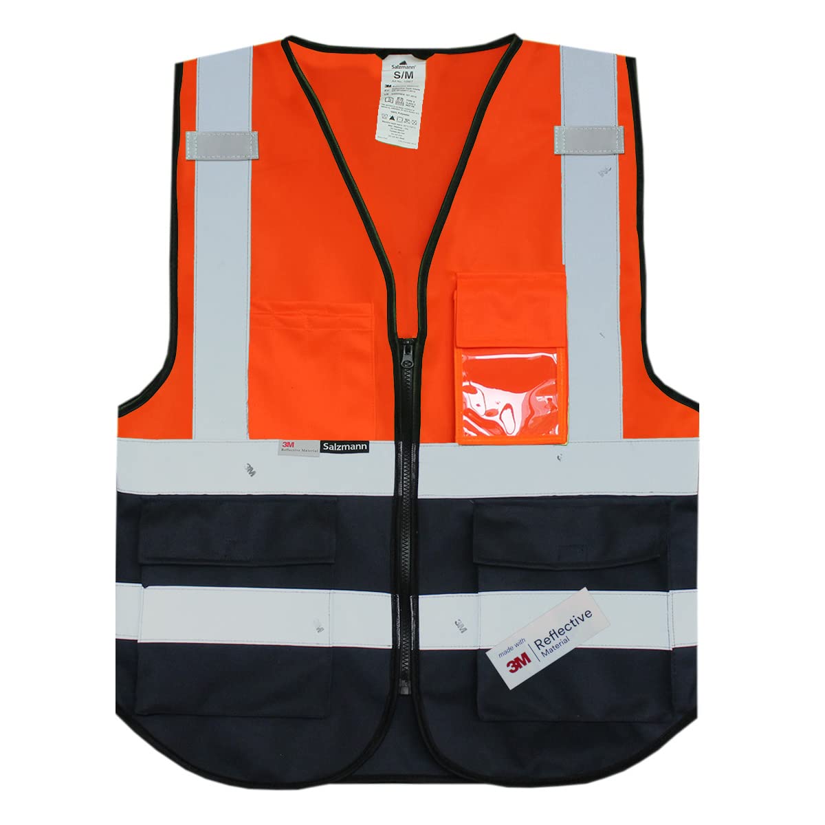 Salzmann Hi Vis Safety Vest | 5 Colours & 5 Sizes | Unisex High Visibility Reflective Vest | Made with 3M Reflective Material