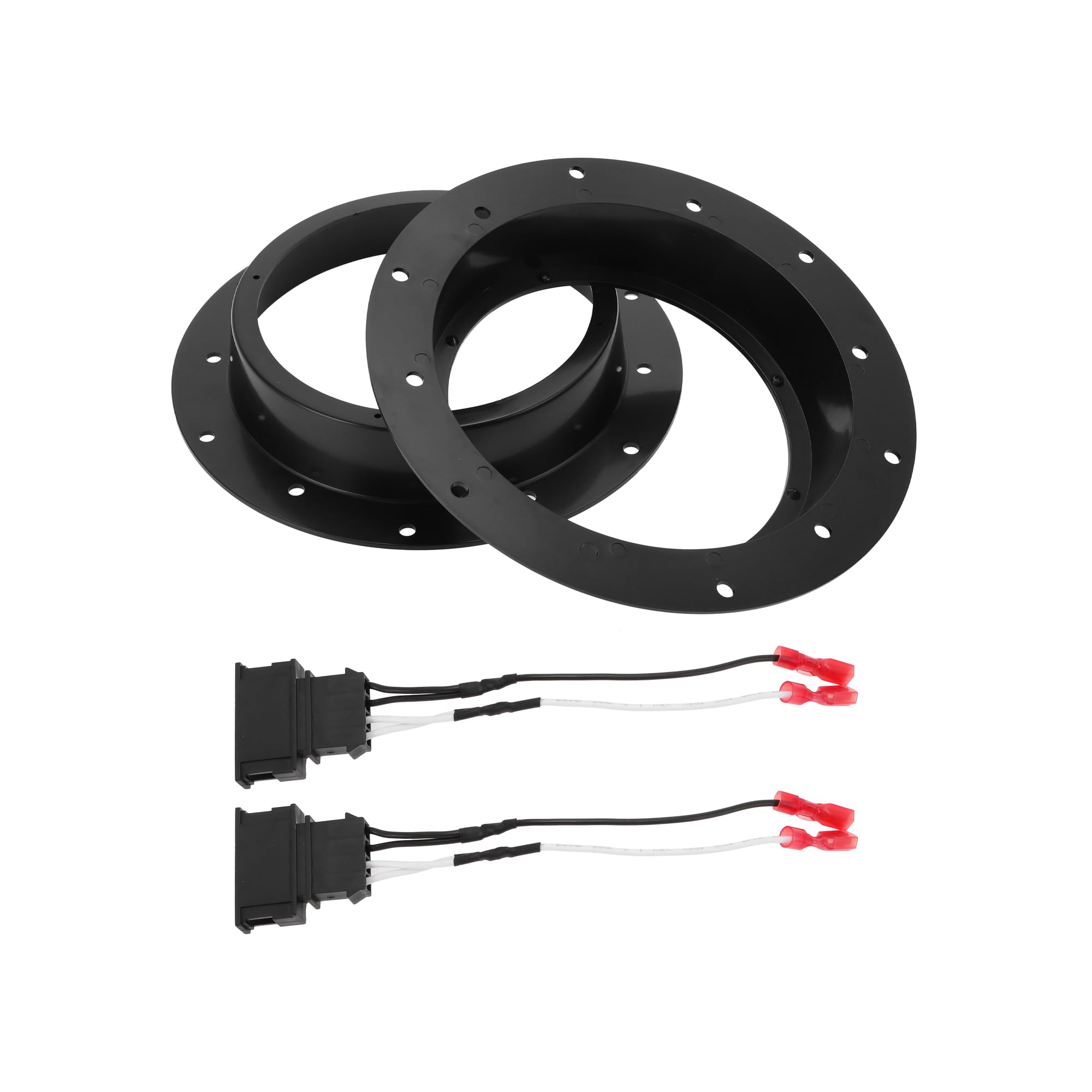 INFINAUTO Speaker Spacer Ring Tweeter Speaker Spacer Adapter Front for 6.5inch for Volkswagen Transporter T5 ABS Black Waterproof