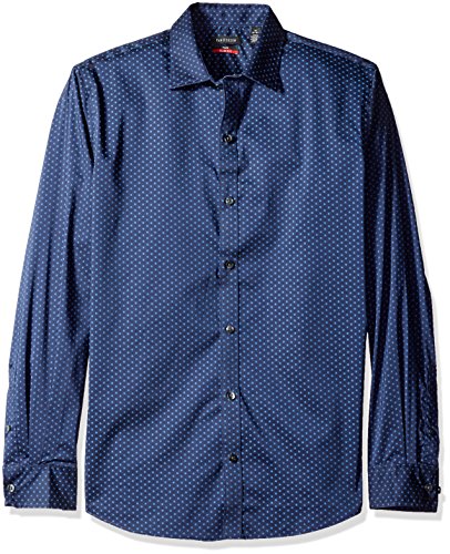 Van heusen men s flex long sleeve stretch shirt, blue/b…