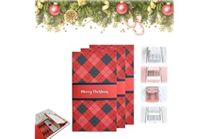 AOREK Handmade Waterfall Christmas Gift Card Booklet, Christmas Envelope Booklet for Cash, DIY Surprise Xmas Money Card Sleeve Book Holder, Xmas Holiday Party Supplies Gifts for Friends Family(#1 3PCS)