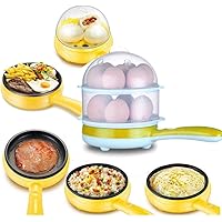 Egg Cooker with Auto Shut Off for Hard Boiled, Poached, Scrambled Eggs or Omelets Eggs Breakfast & York White Separator