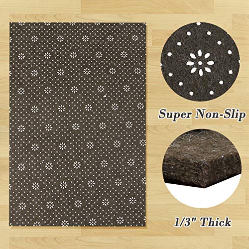 Enjoy Holiday 1981 Non Slip Area Rug Pad - 4 x 6, 1/3" Thick Dual Surface. Reduce Noise Grippers Area Runner Carpet Mat for Hardwood Floor, Super Strong Grip, Provides Protection and Cushion