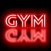 ASSHNMOR GYM LED Neon Sign Modern Red Light Fitness Sign for Home Gym Decor | Dimmable USB Acrylic Desktop Wall Mount Lamp fo