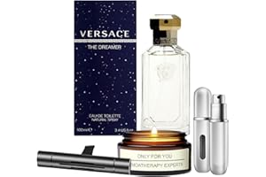 PERFUME4ALL The Dreamer for Man | 3.4 Oz EDT Spray Gift Set with Lavender Soy Candle (5 ml), Car Air Fresheners, and Empty Travel Perfume Atomizer Perfect Kit for Men & Boys
