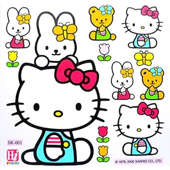 Hello Kitty Waterproof Vinyl Decal Furniture Windoor Glass Bathroom Laptop Stickers Removable