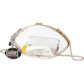 Tarvione Football Purse with Charm Clear Game Day Bag Crossbody Novelty Clutch Women's Clear Shoulder Bag for Stadium Events