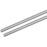 MECCANIXITY Fully Threaded Rod M6 x 500mm 1mm Thread Pitch 304 Stainless Steel Right Hand Threaded Rods Bar Studs 2 Pack