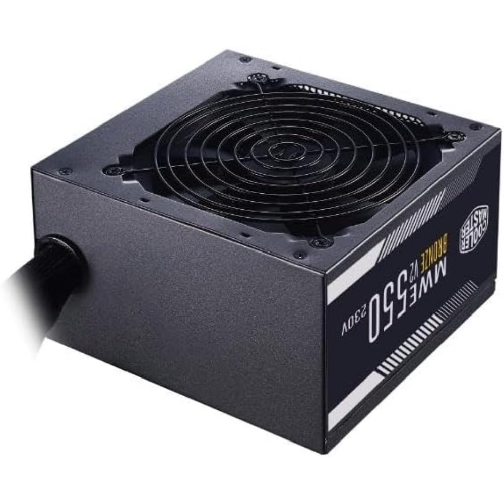 Cooler Master MWE 550 Bronze 230V V2 - UK Power Supply Unit, 80 PLUS Bronze, Temperature-Responsive HDB Fan, DC-to-DC + LLC Circuit with Single +12V Rail - 5 Year Warranty