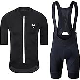 YKYWBIKE Cycling Jesrsey Set-Short Sleeves Bike Jersey+4D Padded Cycling Bib Shorts Road Biking Outfits Bicycle Kit for Men