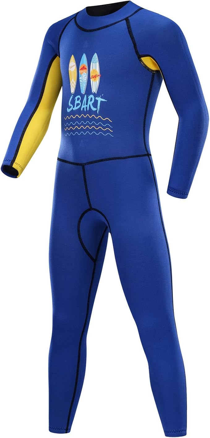 L PATTERN Kids Wetsuit Boy Swimsuit Baby Swimming Costume 2.5mm